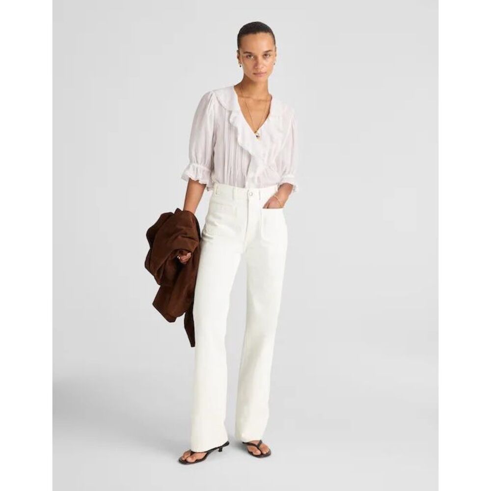 Madewell Women's Crisp White Straight Leg Jeans